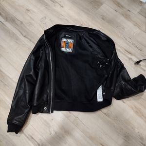 Diesel Leather Bomber Jacket